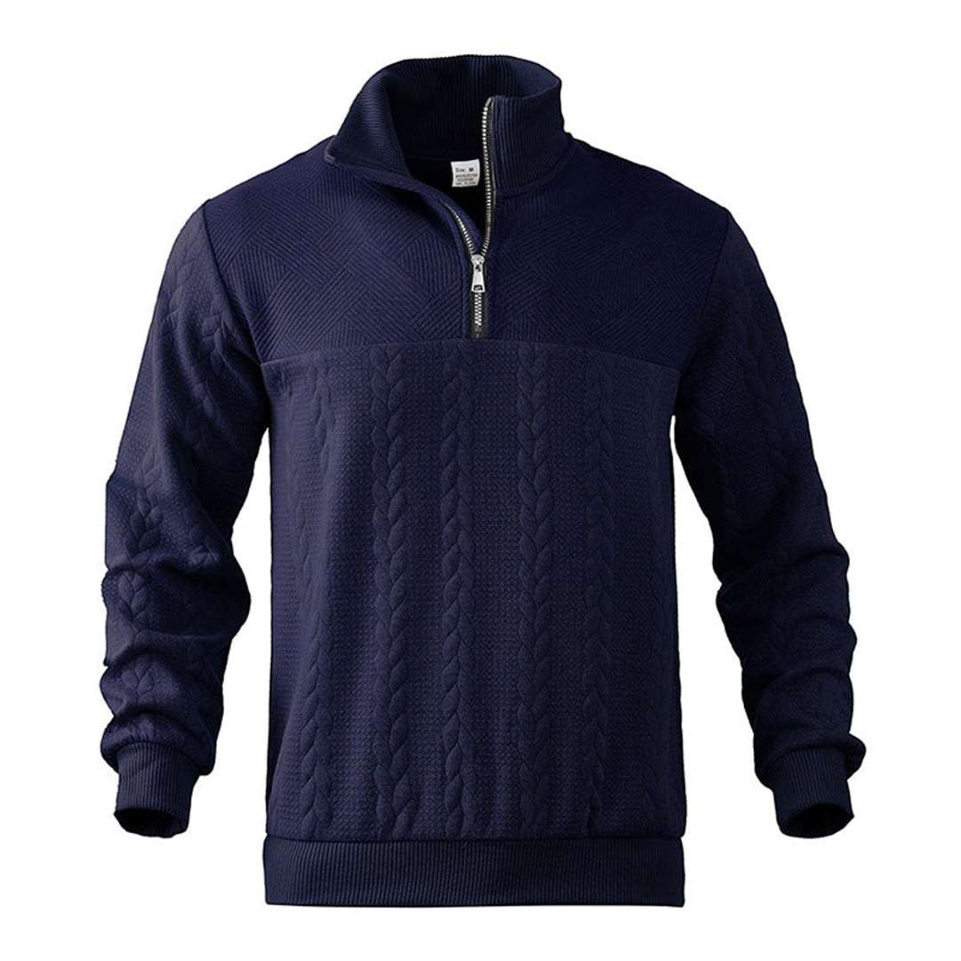 Lachlan | Men's Cable Knit Quarter-Zip Pullover Sweater
