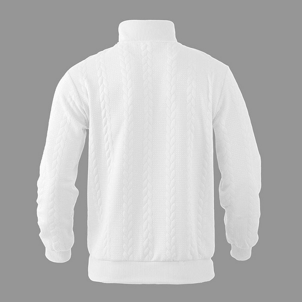 Lachlan | Men's Cable Knit Quarter-Zip Pullover Sweater