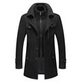 Lucas | Men's Wool-Blend Double-Layer Single-Breasted Overcoat