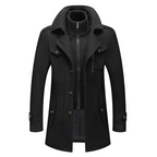 Lucas | Men's Wool-Blend Double-Layer Single-Breasted Overcoat