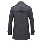 Lucas | Men's Wool-Blend Double-Layer Single-Breasted Overcoat