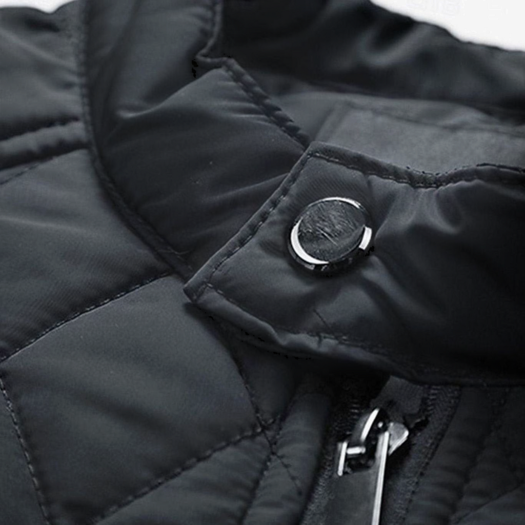 Malcolm | Men's Diamond Quilted Stand Collar Jacket