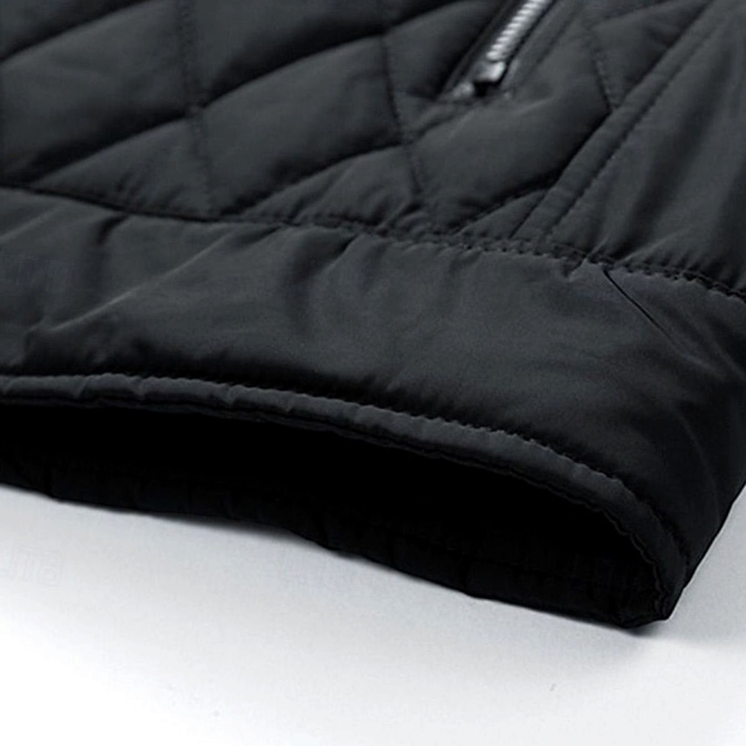 Malcolm | Men's Diamond Quilted Stand Collar Jacket