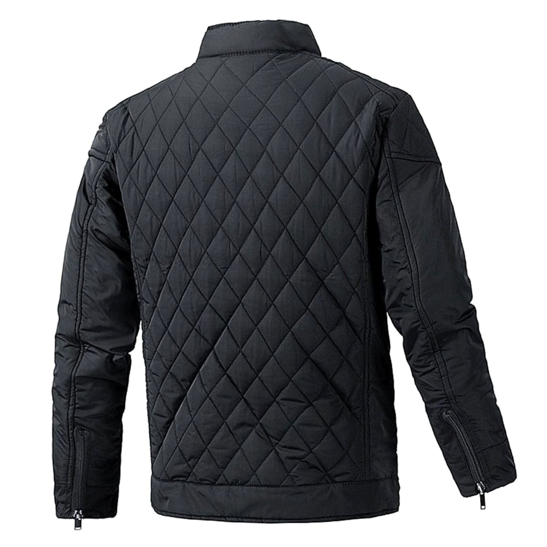 Malcolm | Men's Diamond Quilted Stand Collar Jacket