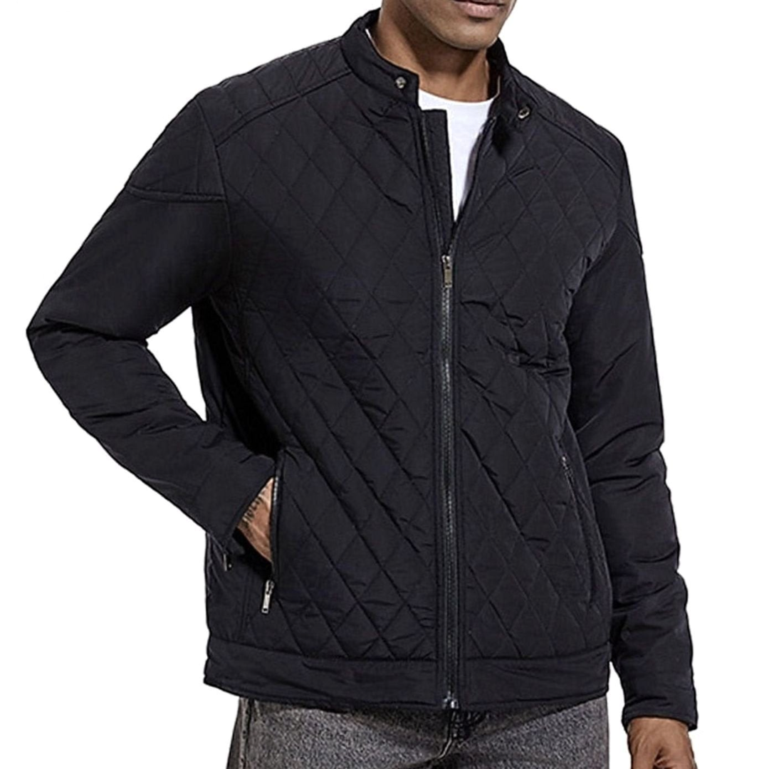 Malcolm | Men's Diamond Quilted Stand Collar Jacket