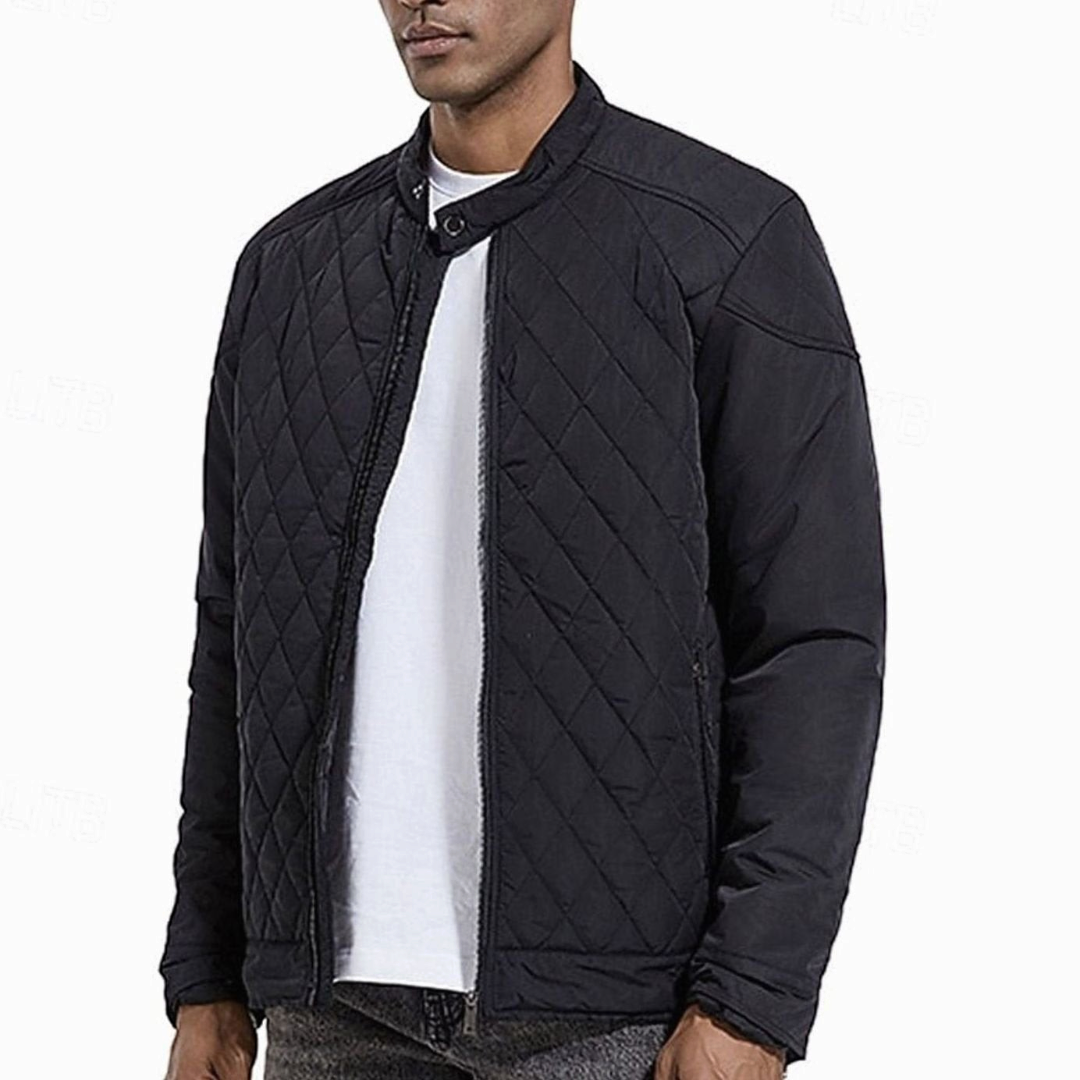 Malcolm | Men's Diamond Quilted Stand Collar Jacket