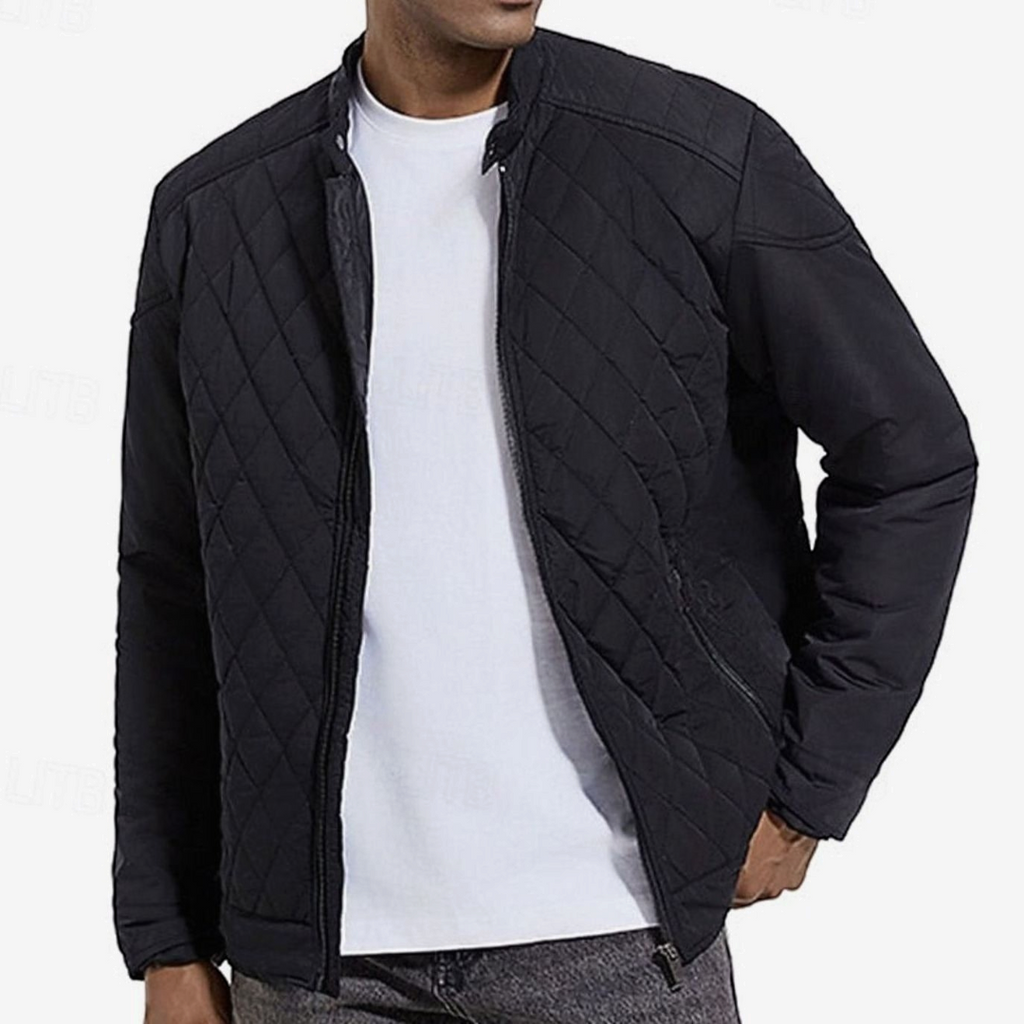 Malcolm | Men's Diamond Quilted Stand Collar Jacket