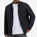 Malcolm | Men's Diamond Quilted Stand Collar Jacket