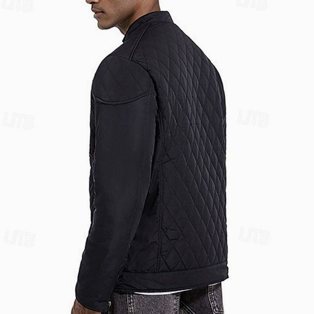 Malcolm | Men's Diamond Quilted Stand Collar Jacket