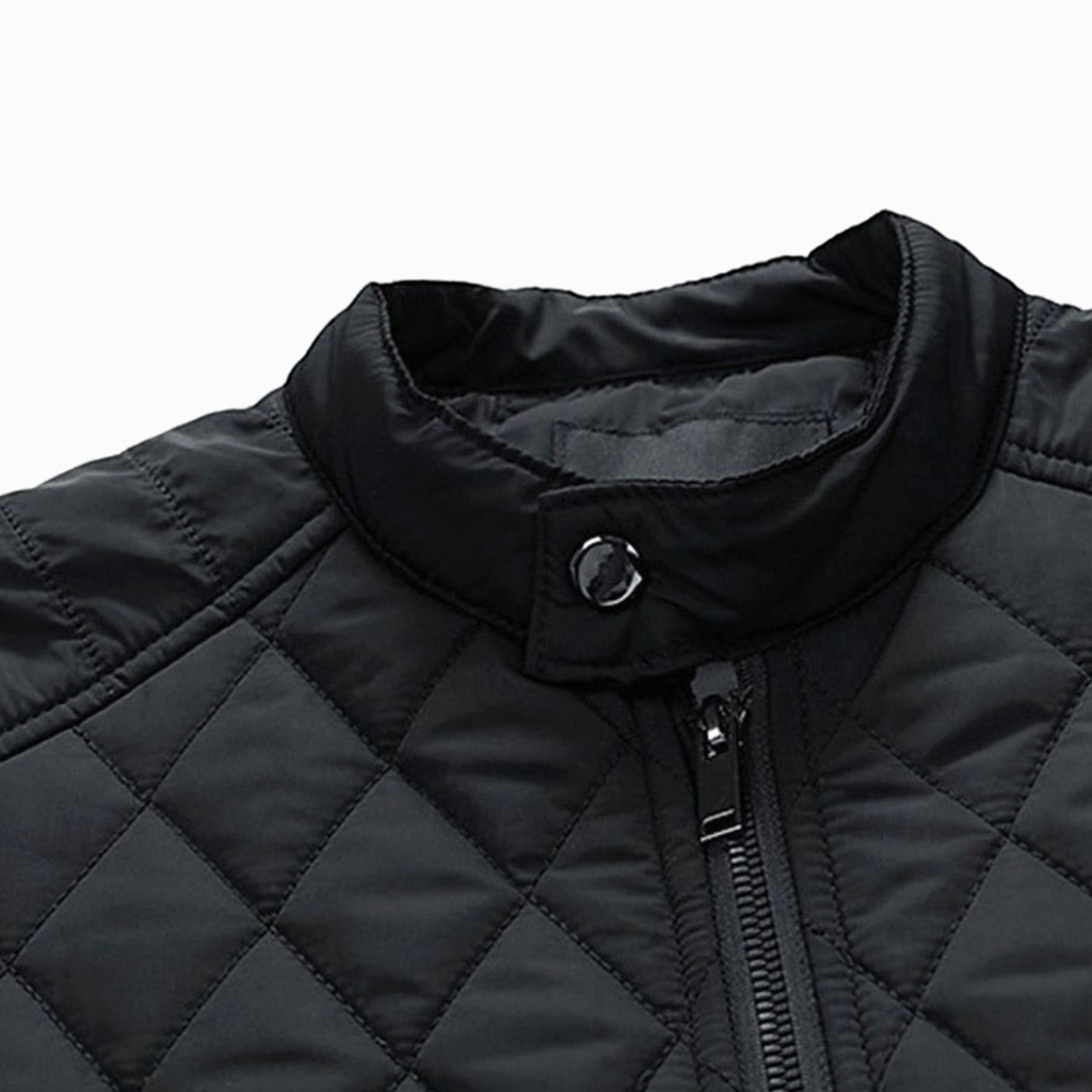 Malcolm | Men's Diamond Quilted Stand Collar Jacket