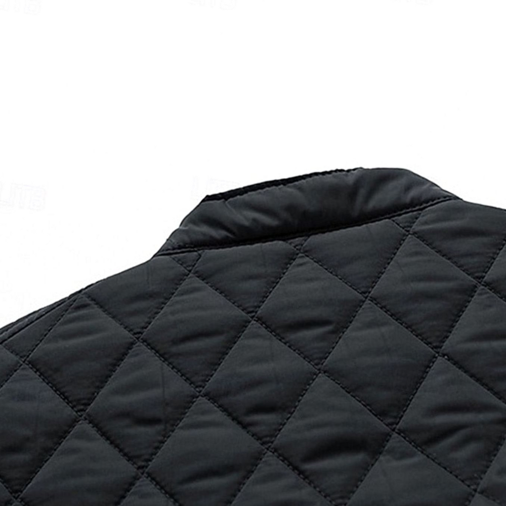 Malcolm | Men's Diamond Quilted Stand Collar Jacket