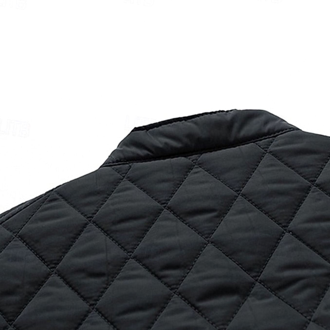 Malcolm | Men's Diamond Quilted Stand Collar Jacket