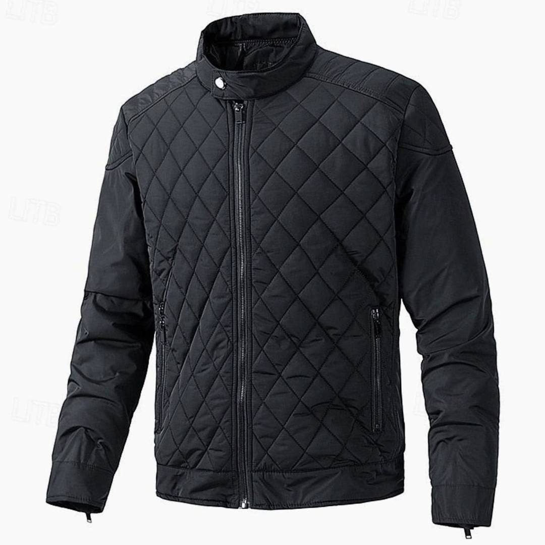 Malcolm | Men's Diamond Quilted Stand Collar Jacket