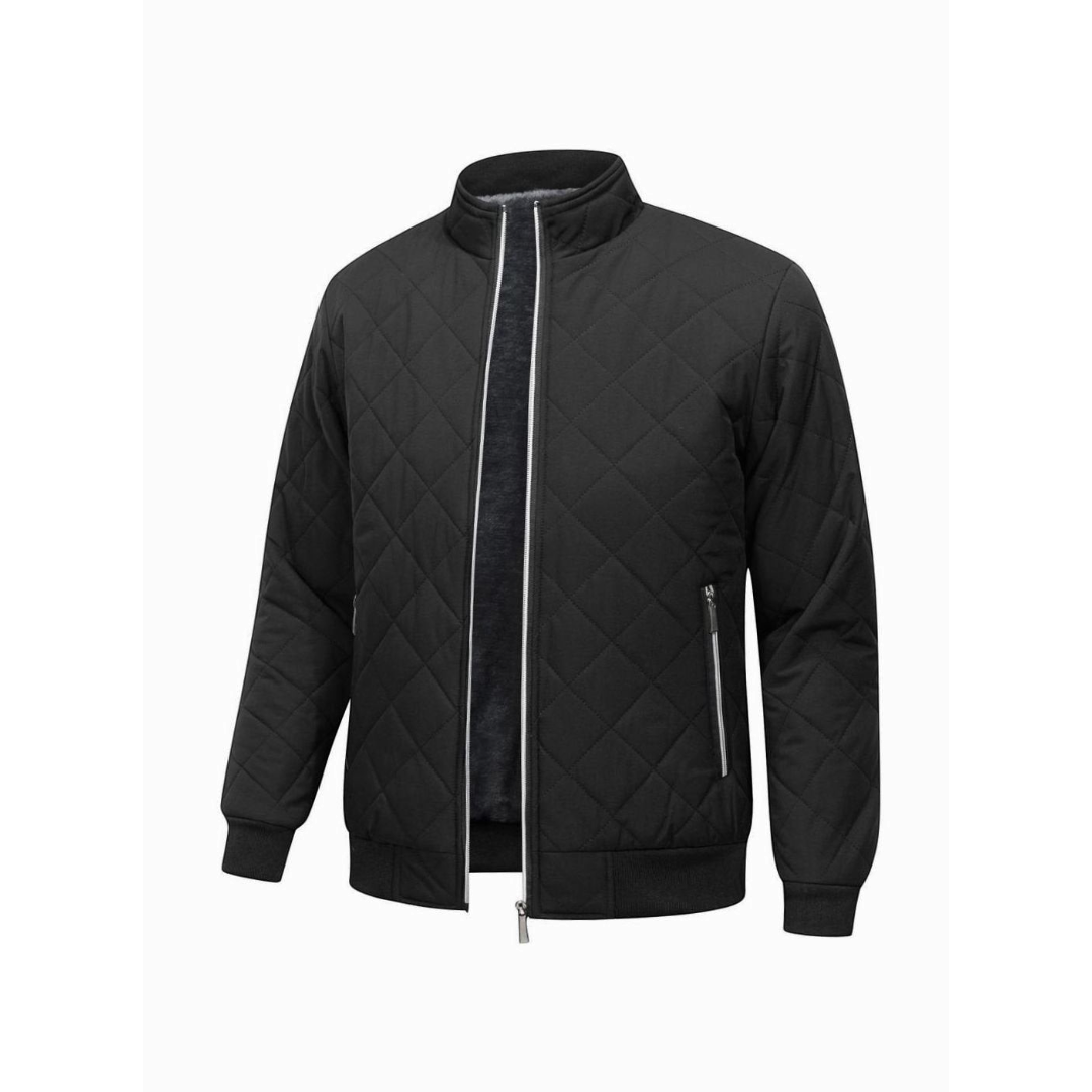 Mateo | Men's Fleece-Lined Quilted Full-Zip Bomber Jacket