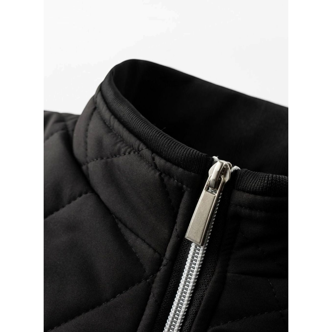 Mateo | Men's Fleece-Lined Quilted Full-Zip Bomber Jacket