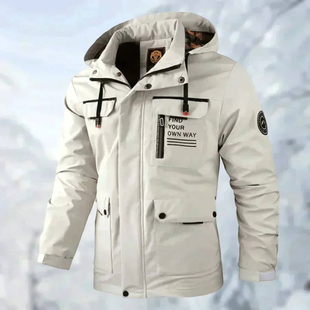 Maxwell | Men's Hooded Utility Jacket With Multiple Pockets