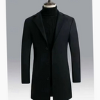 Percival | Men's Long Wool Single-Breasted Overcoat