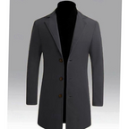 Percival | Men's Long Wool Single-Breasted Overcoat