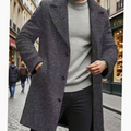 Percival | Men's Long Wool Single-Breasted Overcoat