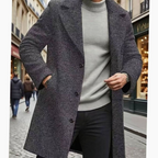 Percival | Men's Long Wool Single-Breasted Overcoat