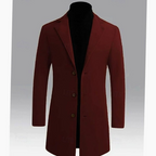 Percival | Men's Long Wool Single-Breasted Overcoat