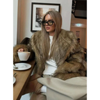Rosalie | Women's Brown Faux Fur Winter Coat