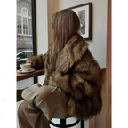 Rosalie | Women's Brown Faux Fur Winter Coat