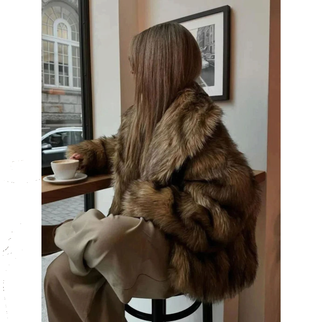 Rosalie | Women's Brown Faux Fur Winter Coat