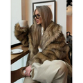 Rosalie | Women's Brown Faux Fur Winter Coat