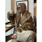 Rosalie | Women's Brown Faux Fur Winter Coat