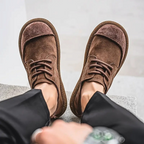 Stanley | Men's Leather Lace-Up Casual Shoes With Cushioned Sole