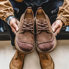Stanley | Men's Leather Lace-Up Casual Shoes With Cushioned Sole
