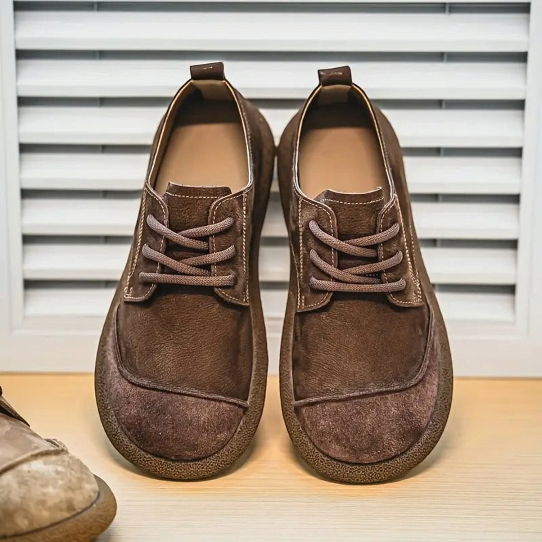 Stanley | Men's Leather Lace-Up Casual Shoes With Cushioned Sole