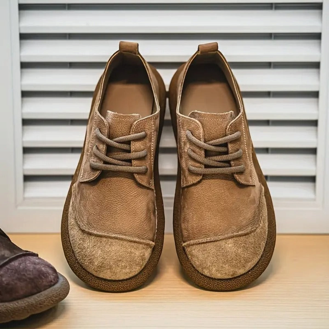 Stanley | Men's Leather Lace-Up Casual Shoes With Cushioned Sole
