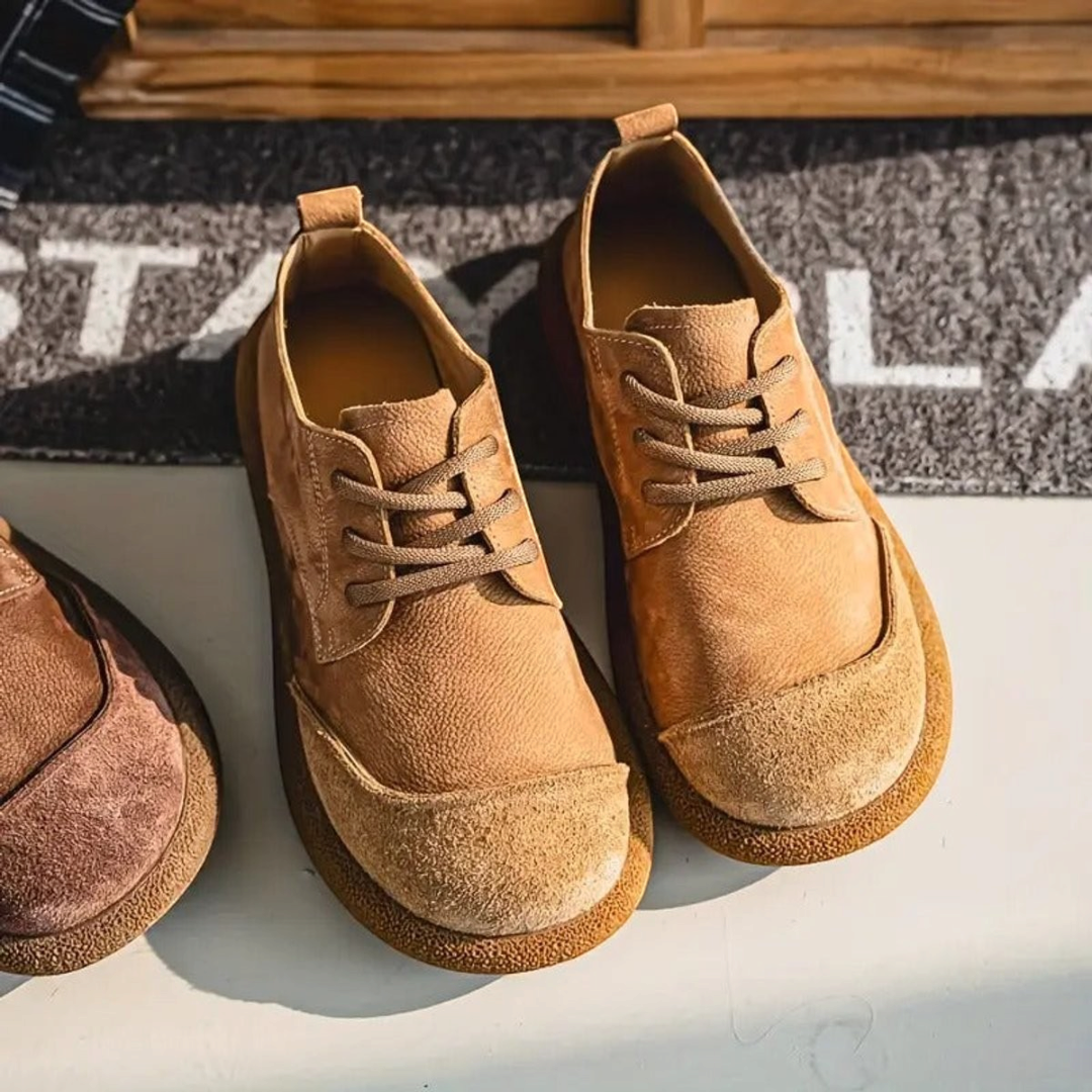 Stanley | Men's Leather Lace-Up Casual Shoes With Cushioned Sole