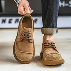 Stanley | Men's Leather Lace-Up Casual Shoes With Cushioned Sole