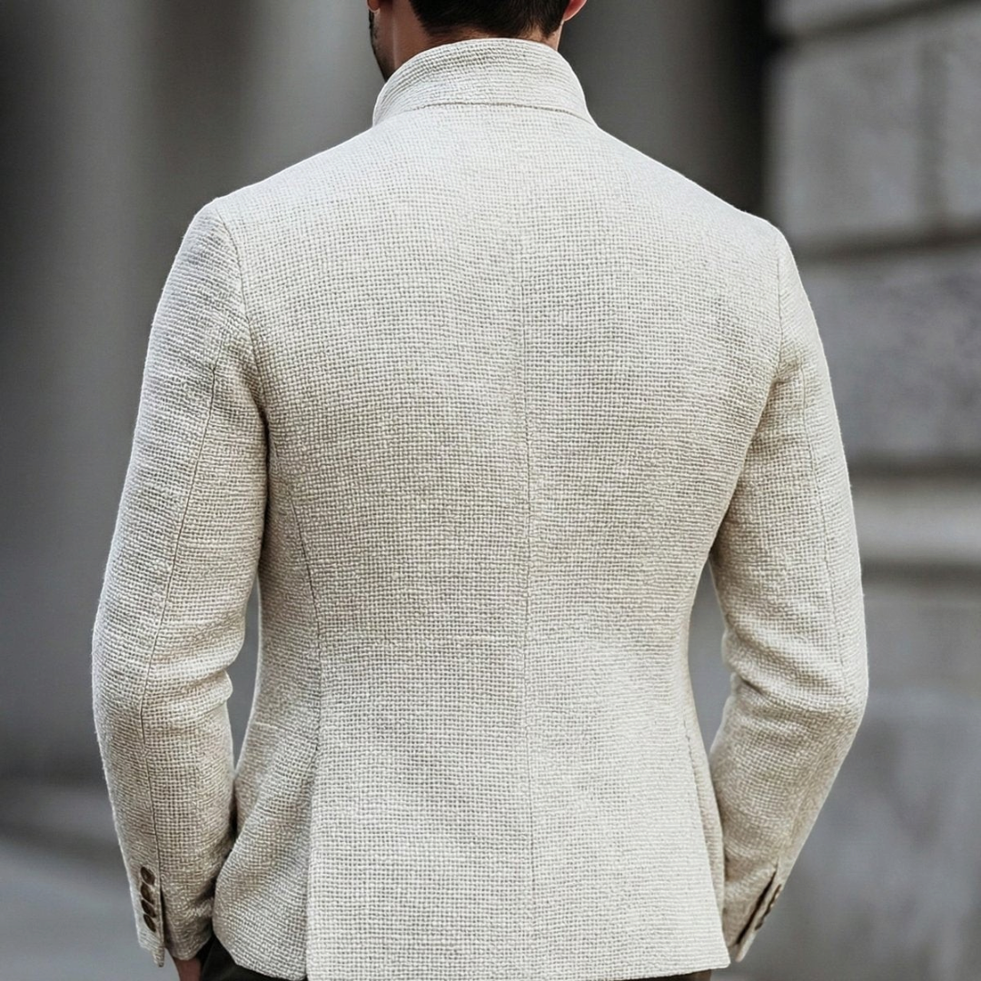 Valen | Men's Vintage Stand Collar Single-Breasted Cardigan