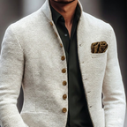 Valen | Men's Vintage Stand Collar Single-Breasted Cardigan