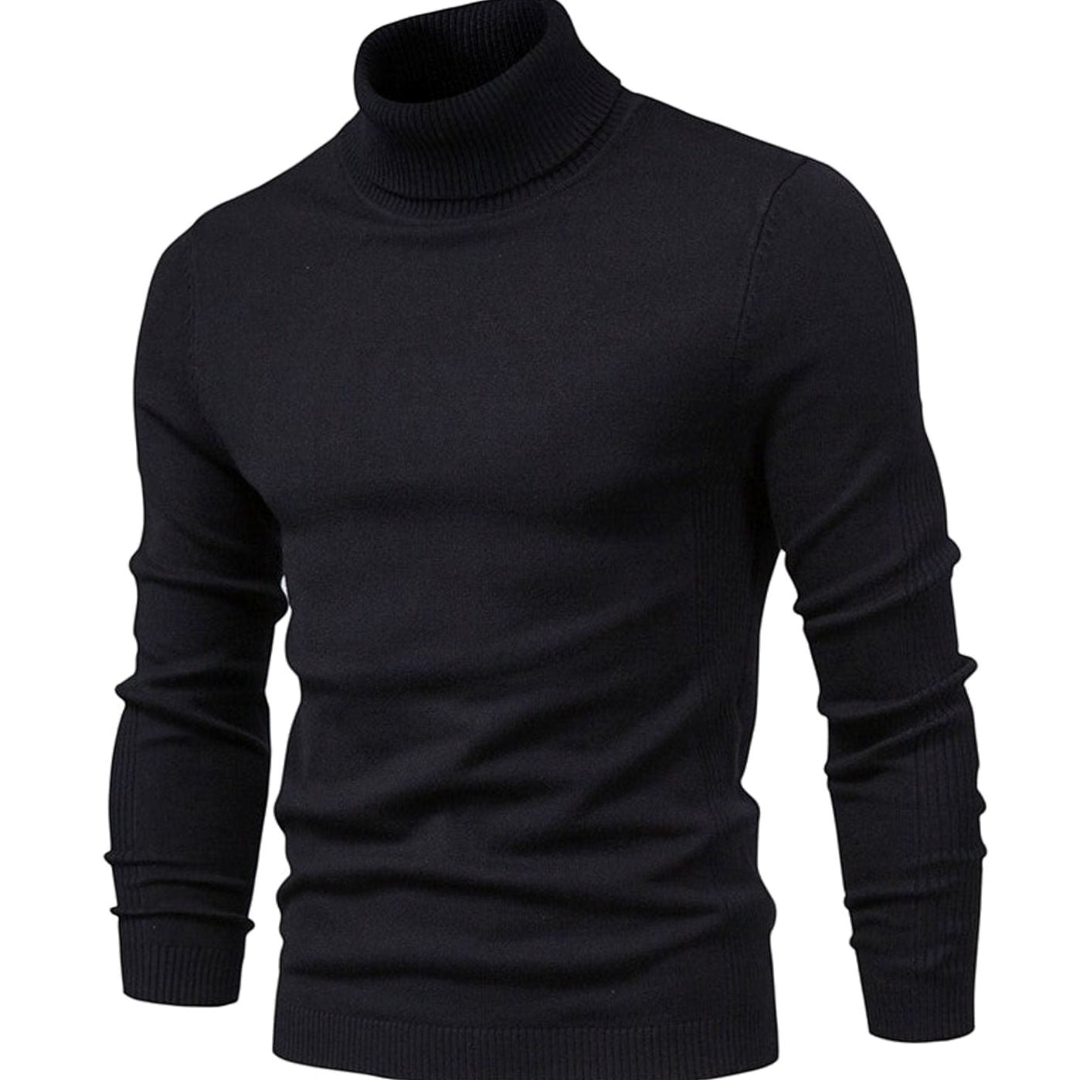 William | Men's Ribbed Turtleneck Knit Sweater