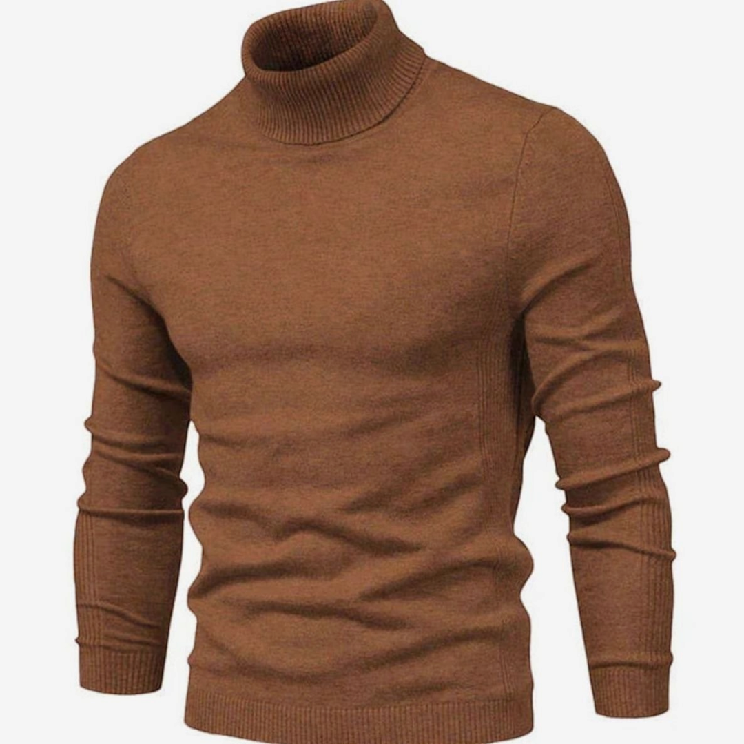 William | Men's Ribbed Turtleneck Knit Sweater