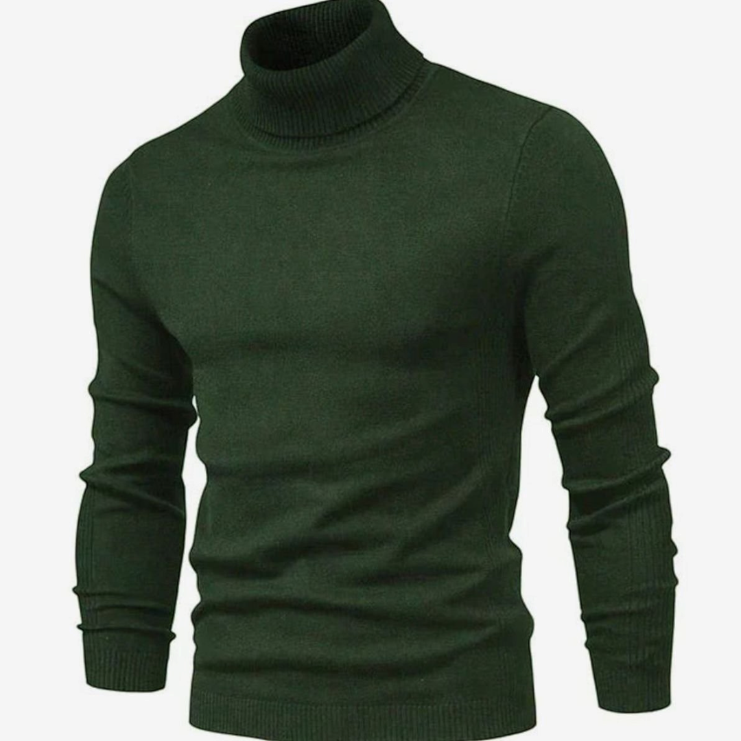 William | Men's Ribbed Turtleneck Knit Sweater