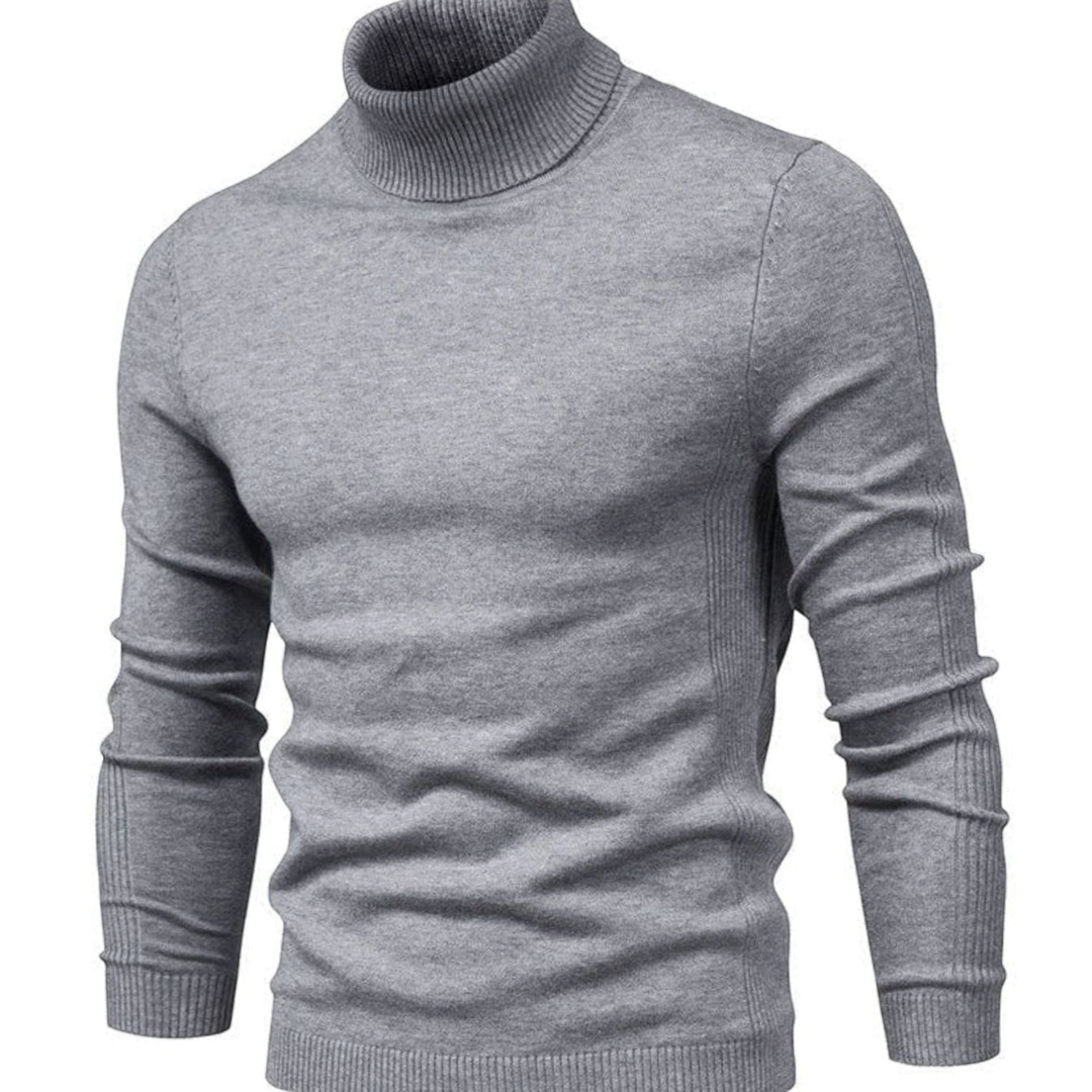 William | Men's Ribbed Turtleneck Knit Sweater