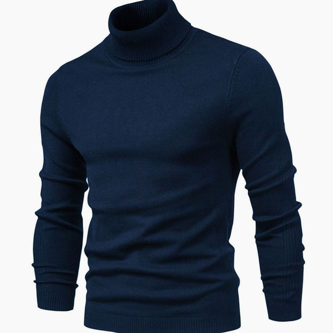 William | Men's Ribbed Turtleneck Knit Sweater