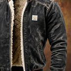 Wyatt | Men's Western Sherpa-Lined Full-Zip Bomber Jacket