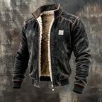 Wyatt | Men's Western Sherpa-Lined Full-Zip Bomber Jacket