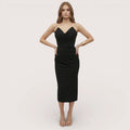 Celestine | Women’s Strapless Ruched Midi Dress