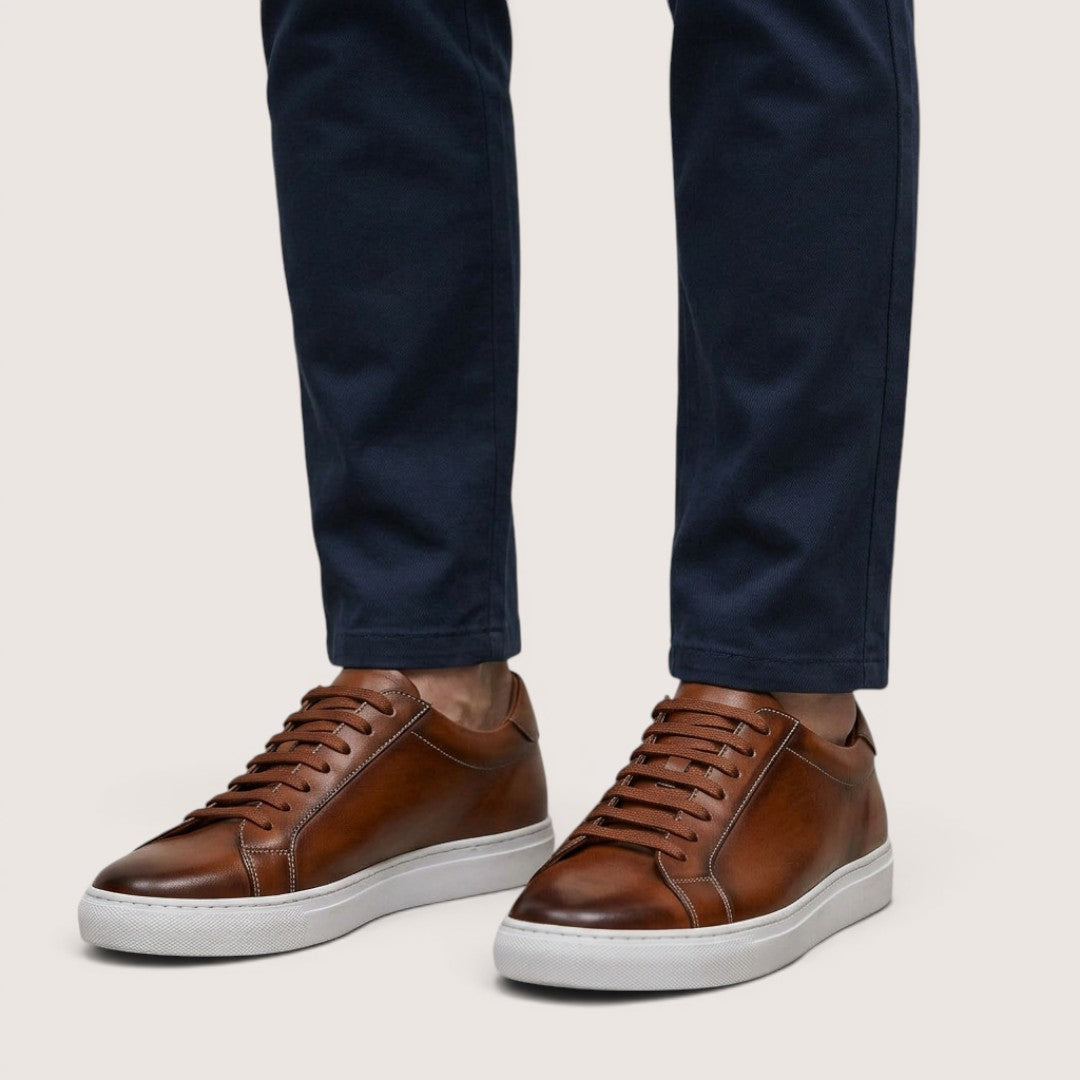 Maver | Men’s Genuine Leather Low-Top Sneakers