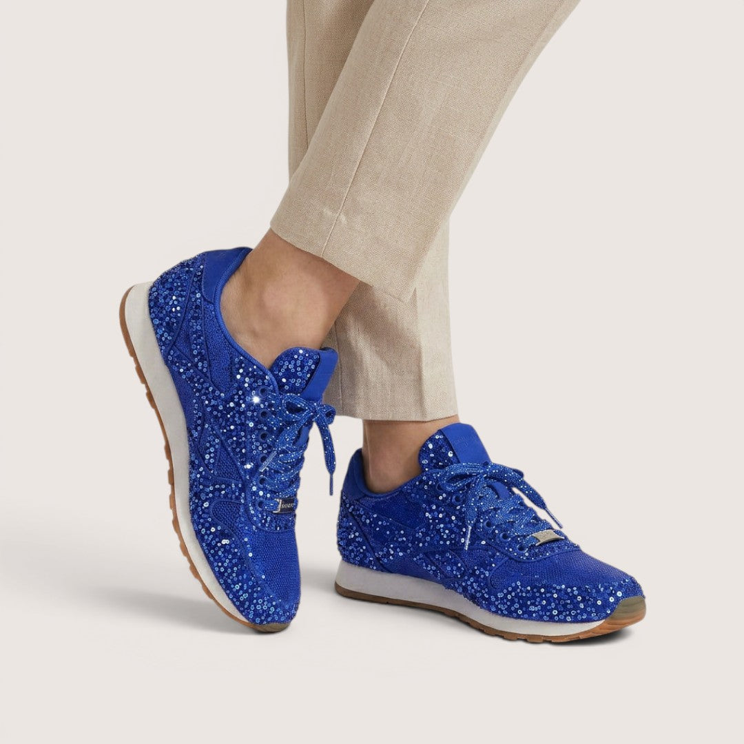 Zarela | Women’s Glitter Bow Slip-On Sneakers