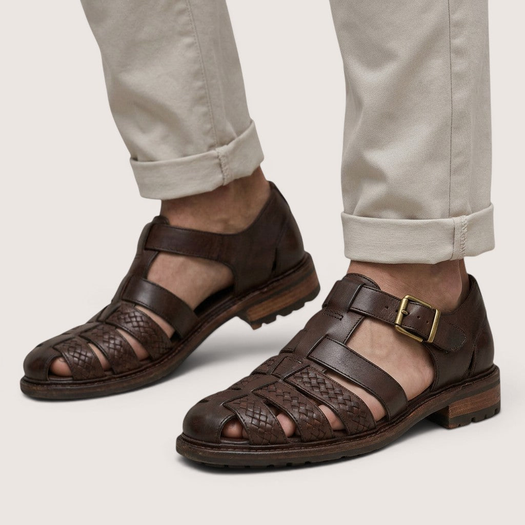 Arvello | Men’s Leather Fisherman Sandals
