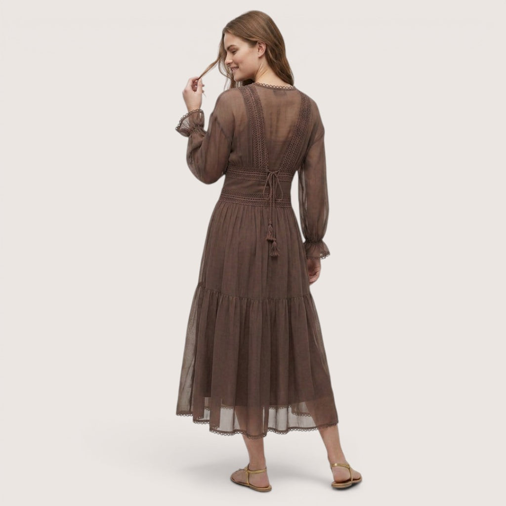 Mireya | Women’s Boho Chiffon Midi Dress